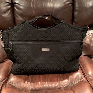 Vera Bradley black quilted travel bag